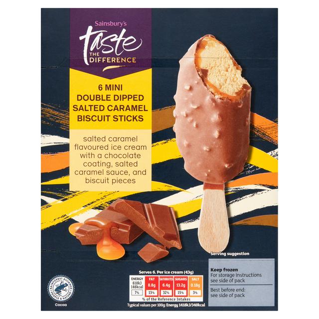 Sainsbury's Mini Double Salted Caramel, Taste the Difference x6 55ml