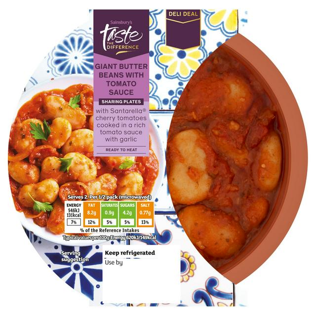 Sainsbury's Giant Butter Beans with Tomato Sauce, Taste the Difference 180g