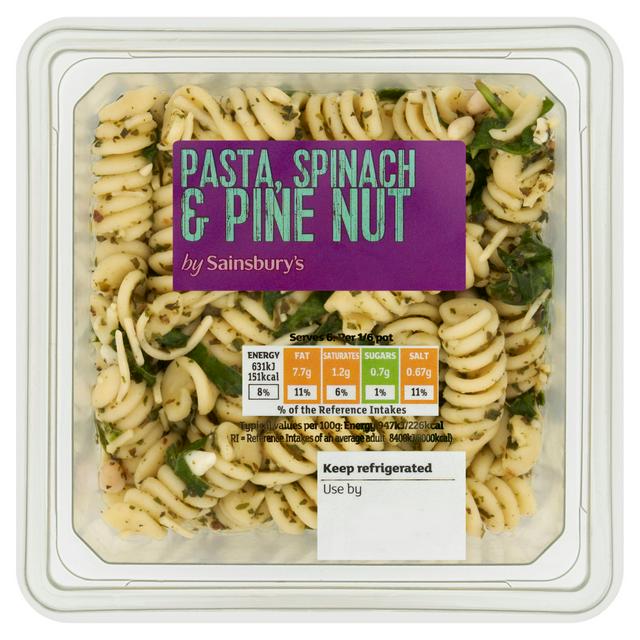 Sainsbury's Herby Pasta, Spinach & Pine Nut 400g