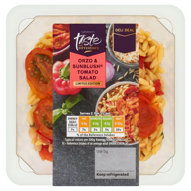 Sainsbury's Orzo & Sunblush Tomato Salad, Limited Edition, Taste the Difference 220g