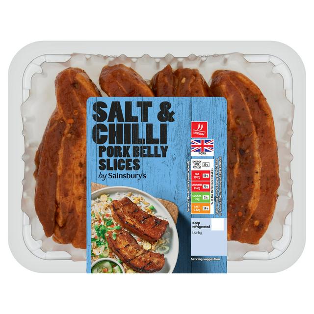 Sainsbury's Salt & Chilli Pork Belly Slices 350g