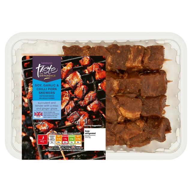 Sainsbury's Soy, Garlic & Chilli Pork Skewers, Taste the Difference 420g