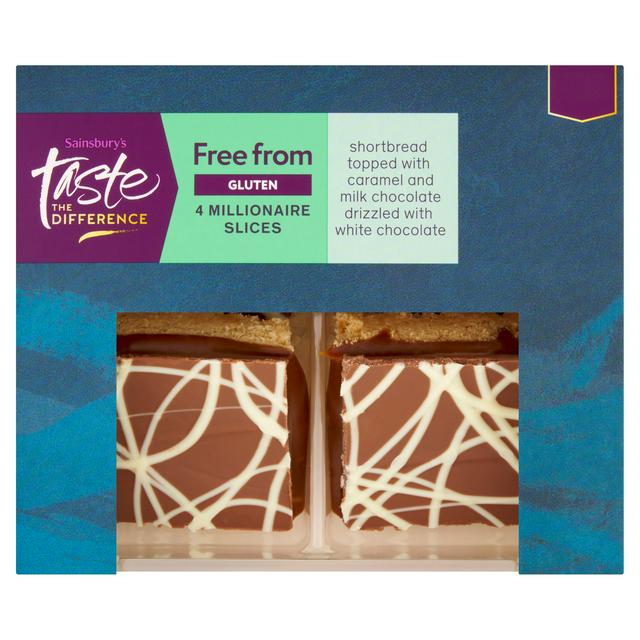 Sainsbury's Free From Millionaire Slices, Taste the Difference x4 166g