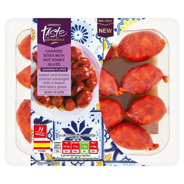 Sainsbury's x12 Chorizo Bites with Pedro Ximénez Glaze, Taste the Difference 230g