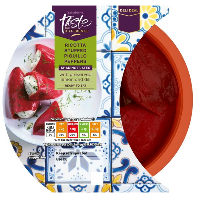 Sainsbury's Ricotta Stuffed Piquillo Peppers, Taste the Difference 170g