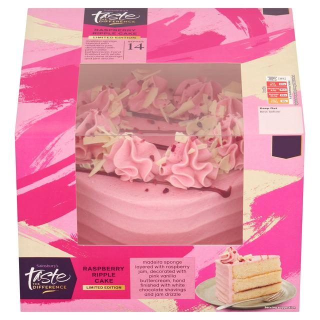 Sainsbury's Raspberry Ripple Celebration Birthday Cake, Limited Edition, Taste the Difference 955g