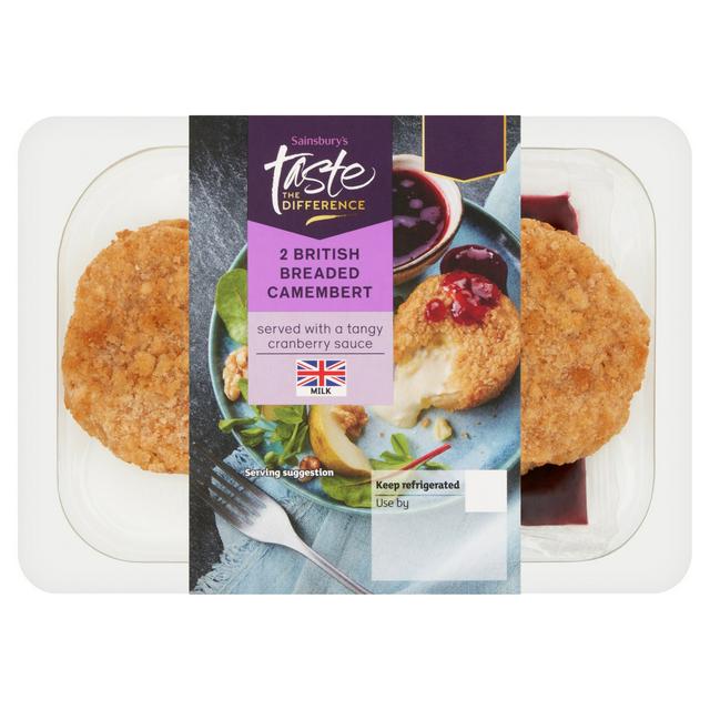 Sainsbury's British Breaded Camembert, Taste the Difference x2 200g