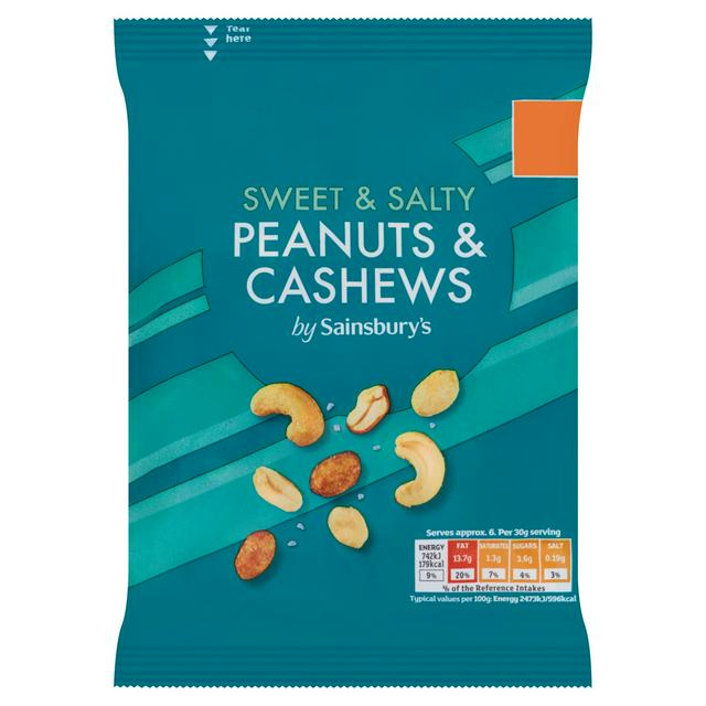 Sainsbury's Sweet & Salty Peanuts & Cashews 200g