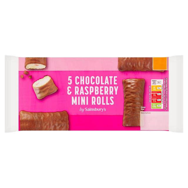 Sainsbury's Chocolate & Raspberry Mini Rolls x5
