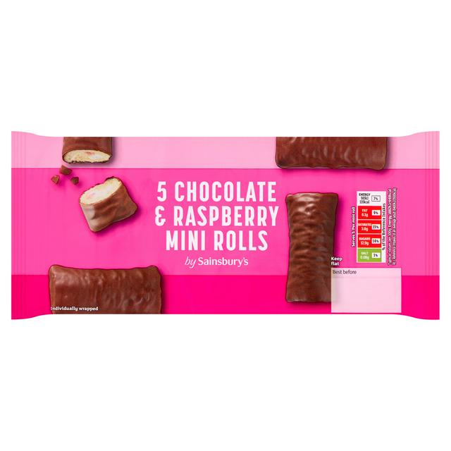 Sainsbury's Chocolate & Raspberry Mini Rolls x5