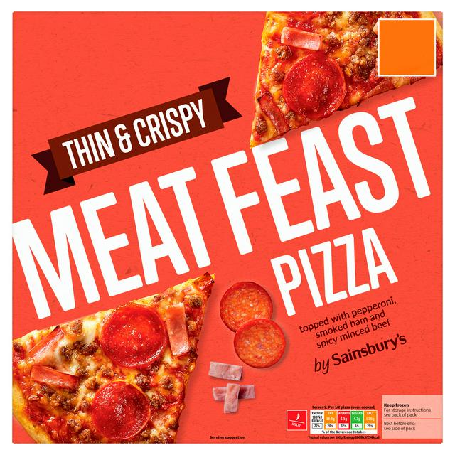 Sainsbury's Thin Meat Feast Pizza