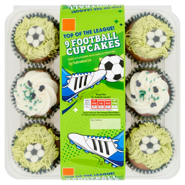 Sainsbury's Football Cupcakes x9 457g