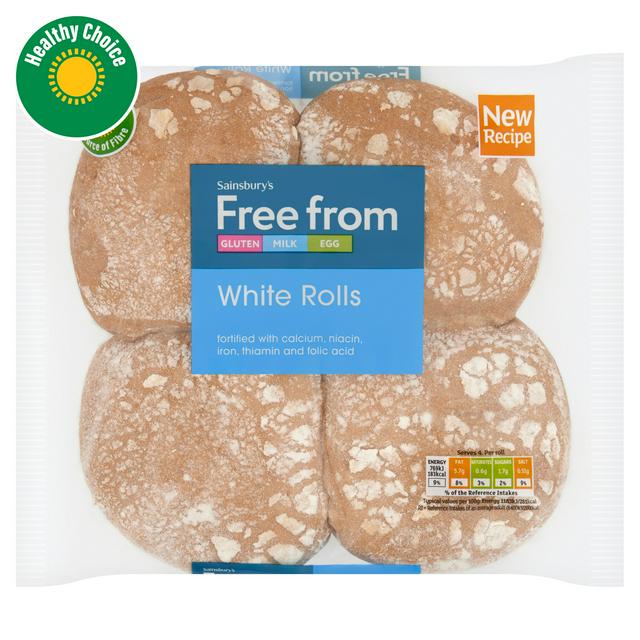 Sainsbury's 4 x Freefrom White Rolls