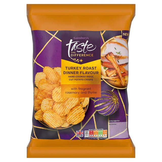 Sainsbury's Roast Turkey Dinner Crisps, Taste the Difference 150g