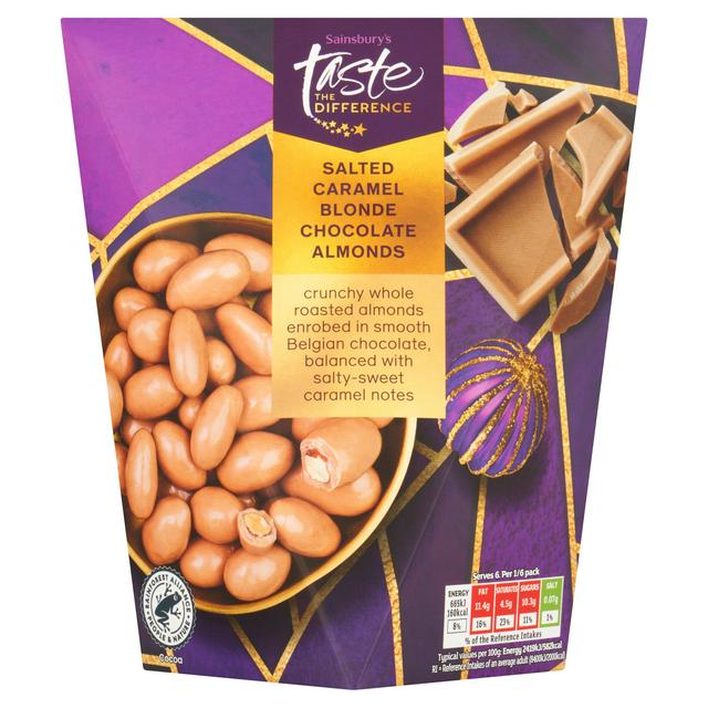 Sainsbury's Salted Caramel Blonde Chocolate Almonds, Taste the Difference 165g