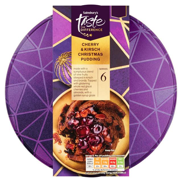 Sainsbury's Cherry & Kirsch Christmas Pudding, Taste the Difference 650g