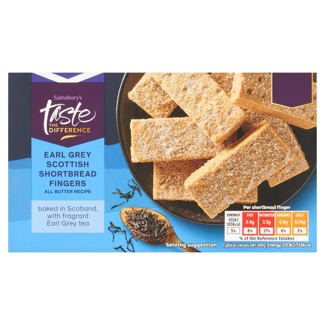 Sainsbury's Earl Grey Scottish Shortbread Fingers, Taste the Difference 160g