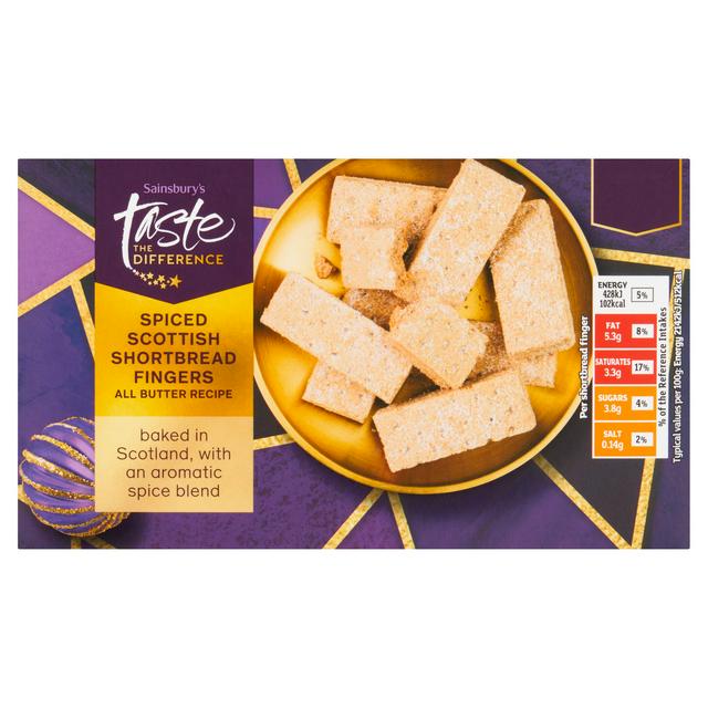 Sainsbury's Spiced Scottish Shortbread Fingers, Taste the Difference 160g