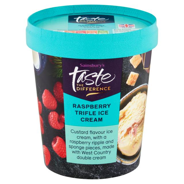Sainsbury's Raspberry Trifle Ice Cream, Taste the Difference 328g