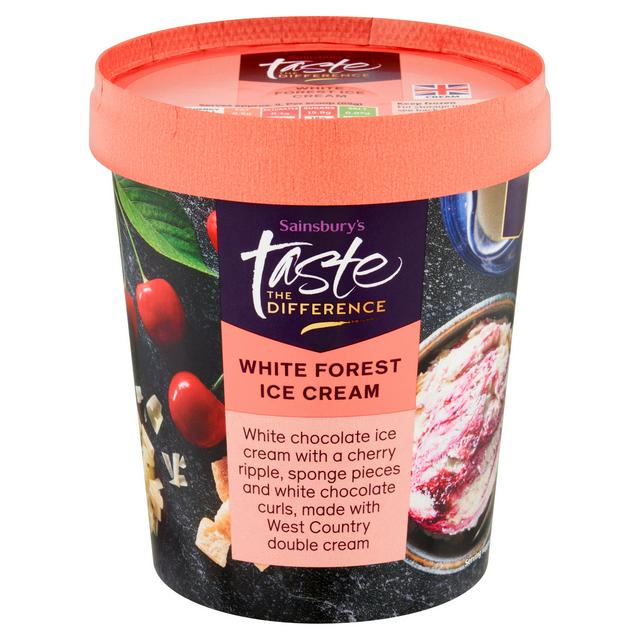 Sainsbury's White Forest Ice Cream, Taste the Difference 327g