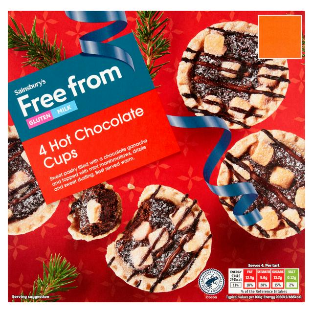 Sainsbury's Free From Hot Chocolate Cups x4 184g