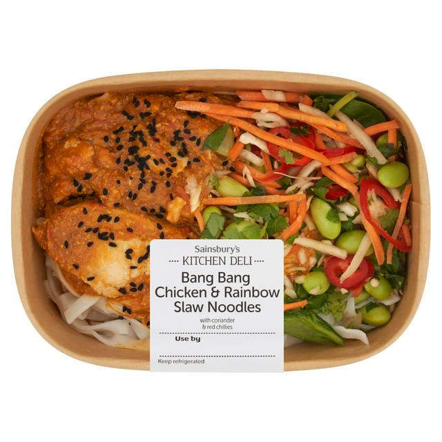 Sainsbury's Kitchen Deli Bang Bang Chicken & Rainbow Slaw Noodles 283g