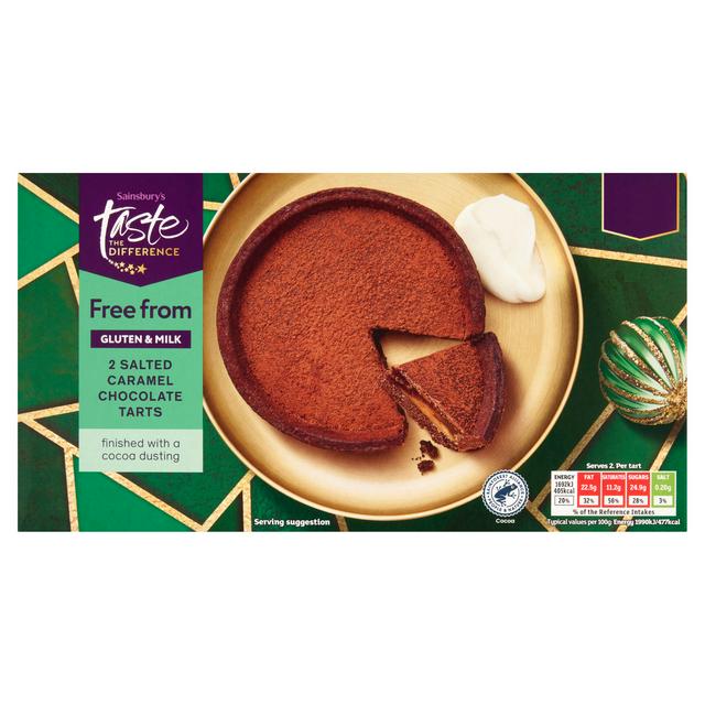 Sainsbury's Salted Caramel Chocolate Tarts, Taste the Difference x2 170g