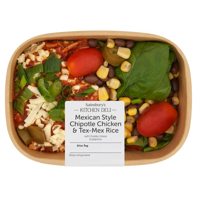 Sainsbury's Kitchen Deli Mexican Style Chipotle Chicken & Tex Mex Rice 333g