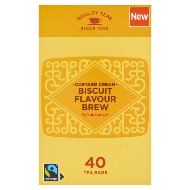 Sainsbury's Custard Cream Biscuit Flavour Brew Teabags x40 100g