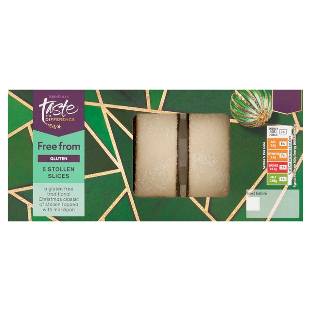 Sainsbury's Free From Stollen Slices, Taste the Difference x5 140g