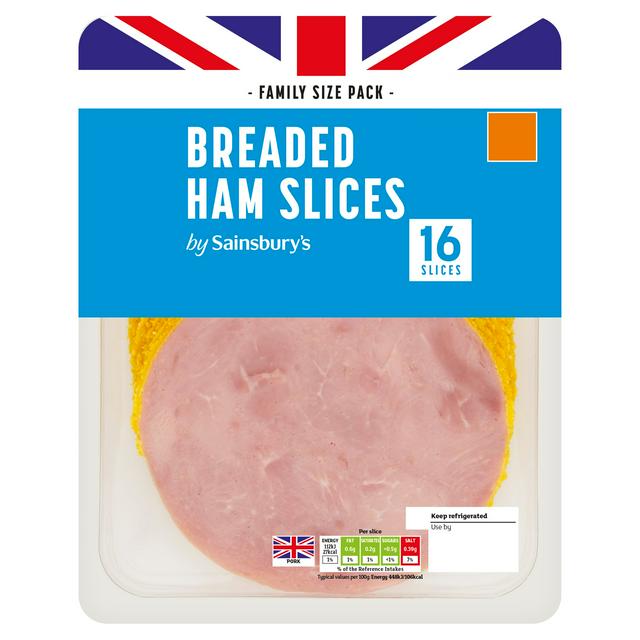 Sainsbury's Breaded Ham Slices x16 400g