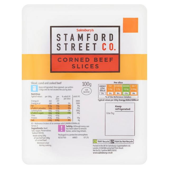 Stamford Street Co. Corned Beef Slices 100g