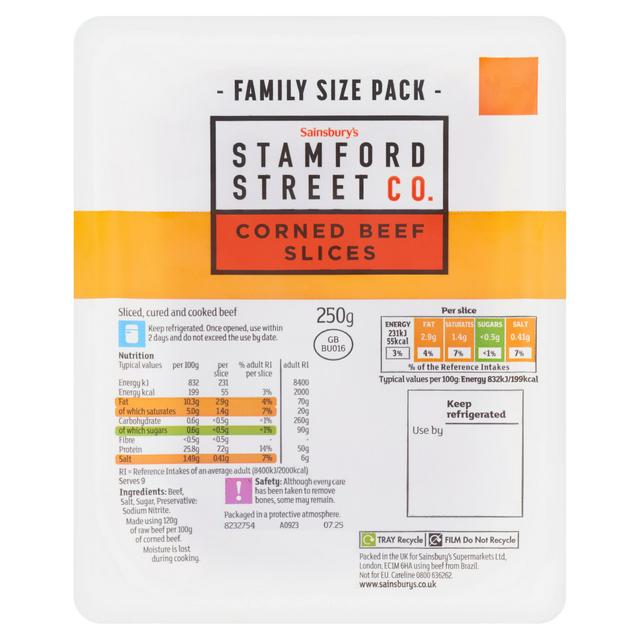 Stamford Street Co. Corned Beef Slices 250g