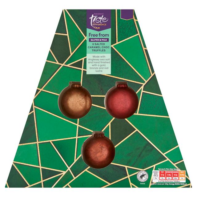Sainsbury's Salted Caramel Choc Truffles, Taste the Difference x6