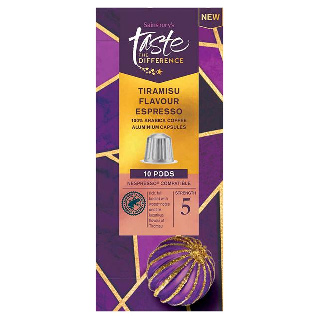 Sainsbury's Tiramisu Coffee Pods, Taste the Difference x10 52g