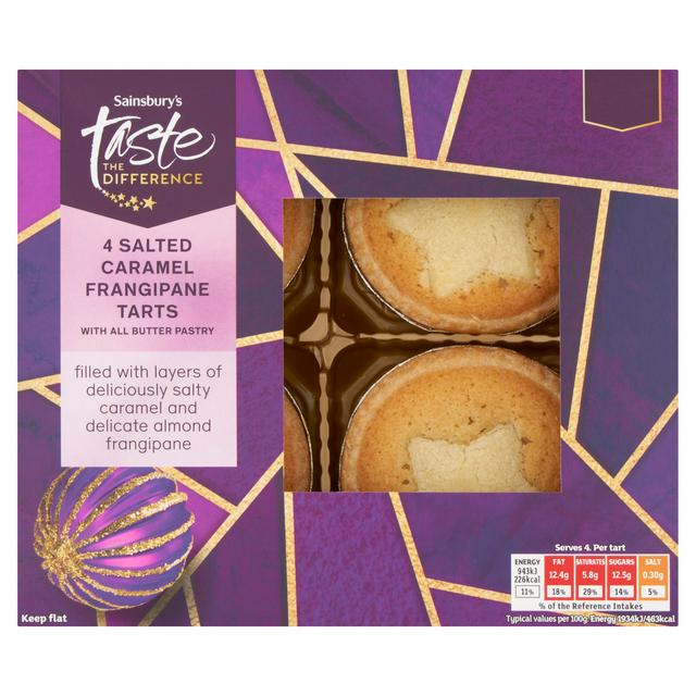 Sainsbury's Salted Caramel Frangipane Pies, Taste the Difference x4