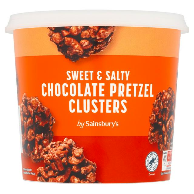 Sainsbury's Sweet & Salty Chocolate Pretzel Clusters Tub 160g