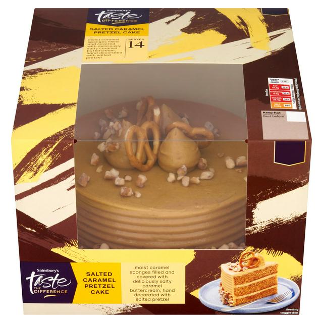 Sainsbury's Sweet & Salty Pretzel Cake, Taste the Difference 965g