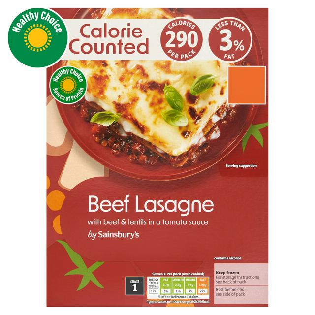 Sainsbury's Calorie Counted Beef Lasagne 350g