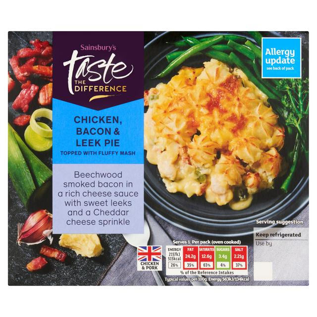 Sainsbury's Chicken, Bacon & Leek Pie, Taste the Difference (Serves 1) 400g