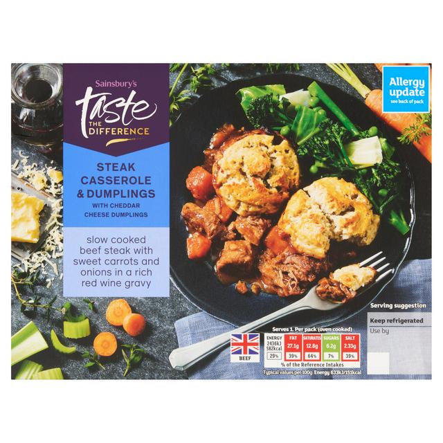 Sainsbury's Steak Casserole & Dumplings, Taste the Difference (Serves 1) 400g