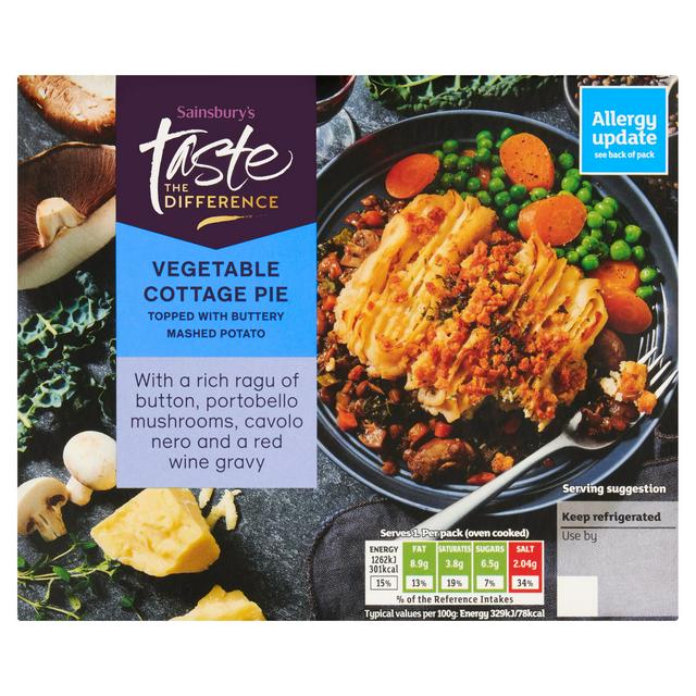 Sainbury's Vegetable Cottage Pie, Taste the Difference (Serves 1) 400g