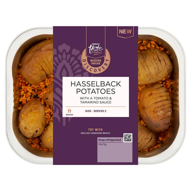 Sainsbury's Hasselback Potatoes with a Tomato & Tamarind Sauce, Taste the Difference 380g