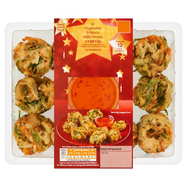 Sainsbury's Vegetable Fritters & Sweet Chilli Dip 230g