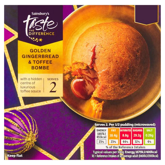 Sainsbury's Golden Gingerbread & Toffee Bombe, Taste the Difference 227g
