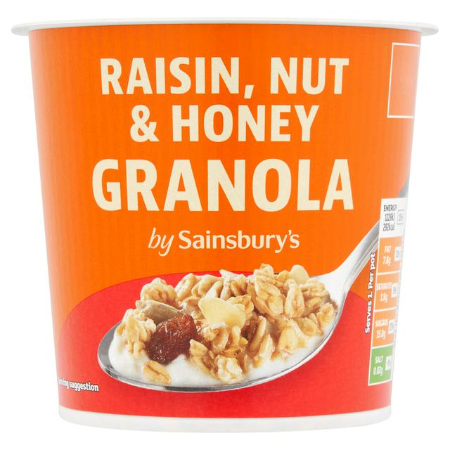 Sainsbury's Raisin, Nut & Honey Granola 70g