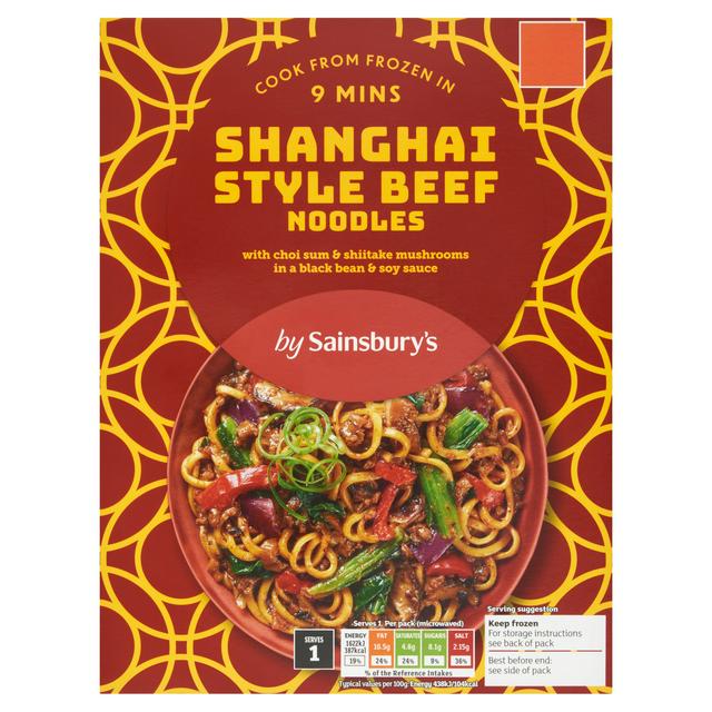 Sainsbury's Shanghai Style Beef Noodles 400g