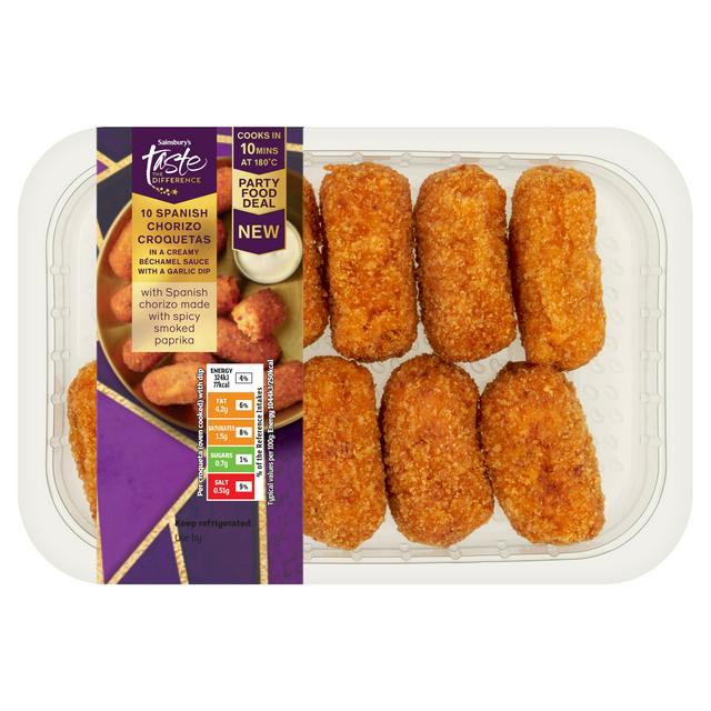 Sainsbury's Chorizo Croquettes & Garlic Dip, Taste the Difference 313g