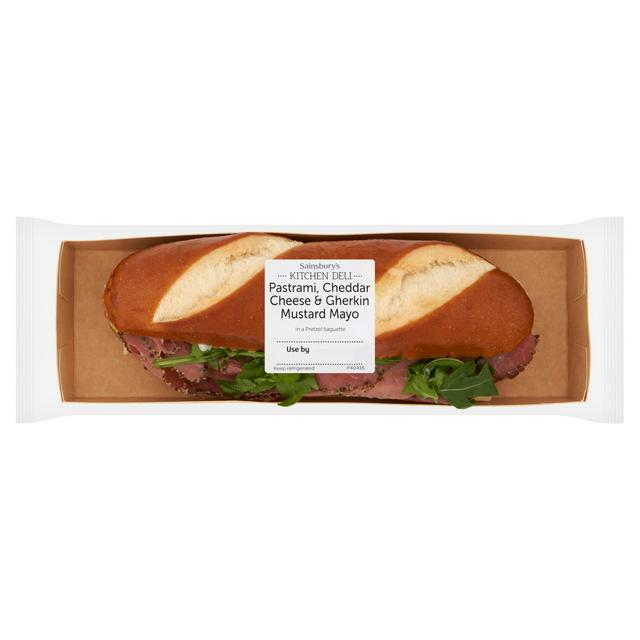 Sainsbury's Kitchen Deli Pastrami, Cheddar Cheese & Gherkin Mustard Mayo