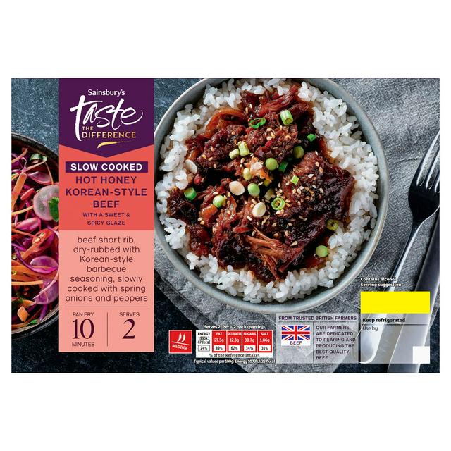 Sainsbury's Slow Cook Hot Honey Korean Beef, Taste the Difference 500g